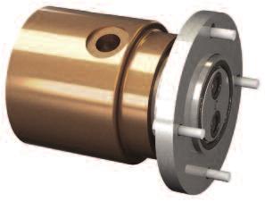 Multi-Passage Unions Two-passage, flange mounted 207 bar (3,000 psi) 66 C (150ºF) Up to 25 RPM Air Multi-purpose, two-passage, flange