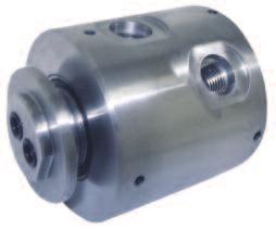 Two-passage, 90 degree swivel 6 bar (90 psi) 30 C (86ºF) Swivel Deionized Two-passage, stainless steel rotary union for use on a deionised