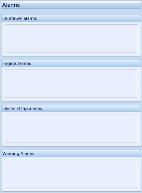 5.11 ALARMS Shows any present alarm conditions.