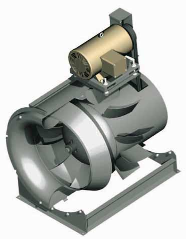 Standard Construction Features QMX / QMX-HP Mixed-Flow Inline Blower Continuously Welded Housing