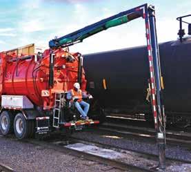 Or choose a fully equipped high-rail cleaning system that features a loading boom, hydraulic creep drive and rear-mounted operator chair, where complete operation can be