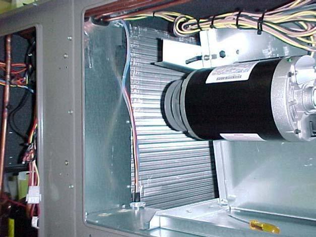 Heater assembly must be tilted back during installation to prevent damage to heater coils.