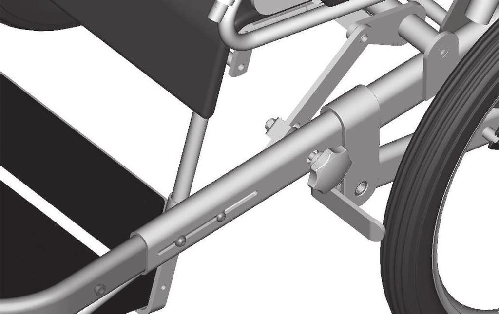 Use 82 7.3.6 Adjusting the wheelbase 1) Remove the two Allen screws on both sides of the oval tube front frame.