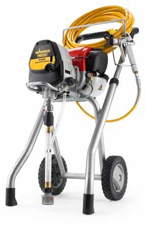 ProCoat 9185G Contractor-Grade For Monthly Spraying Up to 300 gallons/year 0293008 Engine: 33cc, 4-stroke gasoline engine Flow Rate: 0.33 GPM (gallons per minute) PSI: Variable (1,000-3,000) VersaTip.