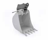 Available in different widths. Fixed ditching buckets Ideal for ditch cleaning, grading, landscaping and backfilling.