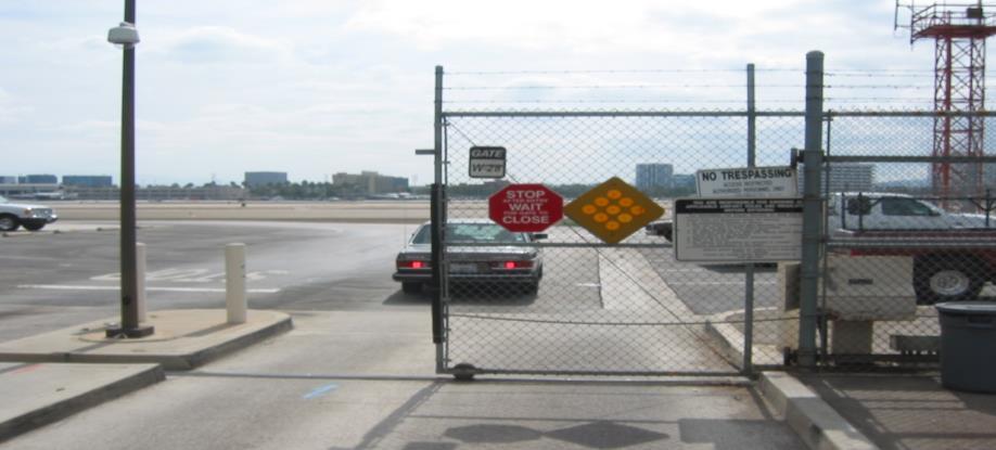 Vehicles entering the AOA via an airfield gate shall upon entering, stop and