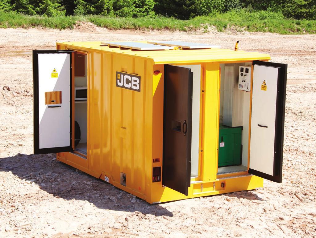 JCB ECO WELFARE UNIT SPECIFICATION Sustainable Responding to today s rising fuel prices and environmental concerns the JCB Eco Welfare Unit has class-leading efficiency and low running costs.