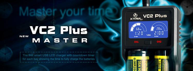 Introduction As a breakthrough innovation, VC2 Plus Master is a smart charger that has countdown timer for each bay showing the time it needs to fully charge the battery.