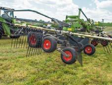 Tines as well as the sward are therefore protected and the forage is kept free of dirt and contaminants. Perfect pick-up The best swath is the result of an optimised cam track.