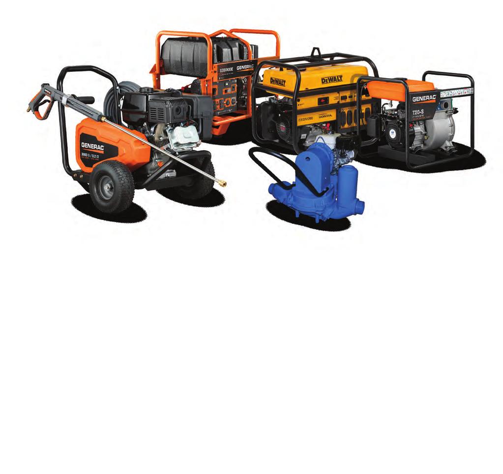 These commercial-grade generators, pumps and pressure