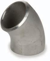 Stainless Weld Fittings - Sch 40 Fig. S2044L & S2046L - 90 lbow Long adius 304 / L 316 / L 1/2 S2044L004 S2046L004 1.50 0.1 3/4 S2044L006 S2046L006 1.12 0.1 1 S2044L010 S2046L010 1.50 0.2 1-1/4 S2044L012 S2046L012 1.