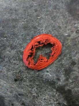 Figure 6 Degraded silicone gasket (left) and intact