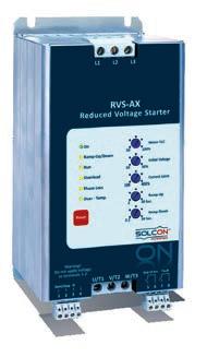 RVS-AX Analog, Low Voltage Soft Starter 8-170A, 220-600V The RVS-AX provides an optimal solution for small to medium size motors and is an ideal cost effective replacement for Star- Delta and