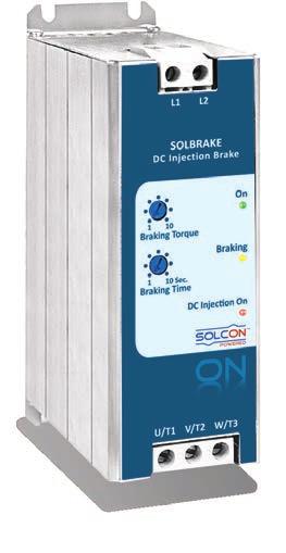 CONTROL PRODUCTS Solbrake DC Injection Brake 8-820A, 208-690V The Solbrake electronic brake provides fast, smooth, frictionless braking of standard motors by injecting controlled DC current into the