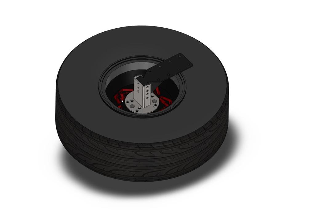 M. With the Studs installed into the Tire Mount Plate, lay your spare tire on the ground with the outside of the wheel facing to the ground. Insert the Tire Mount Plate into the back of the wheel.