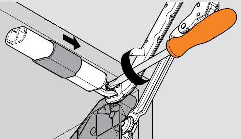 Aventos HL Door Installation, Adjustment, and Removal Important Refer to the provided image for neutral tension adjustment.