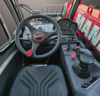 MT 625 Ergonomic dashboard and joystick The dashboard groups all of the information you need in a logical sequence.