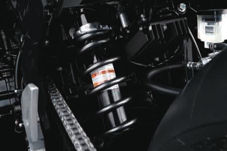 (5) Rear shock absorber. The rear shock absorber is designed to work well for the GSR750. The diameter of the damper tube is 40mm. The preload is 7-way adjustable.