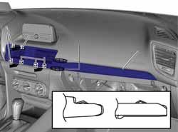 (2) shown in the figure, and remove clip from the dashboard.