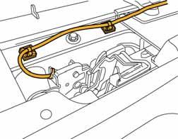 6. HOOD SWITCH INSTALLATION Note This procedure is not necessary for vehicles with the theft deterrent or with i-eloop system because the hood switch is already installed. Hood latch 1.