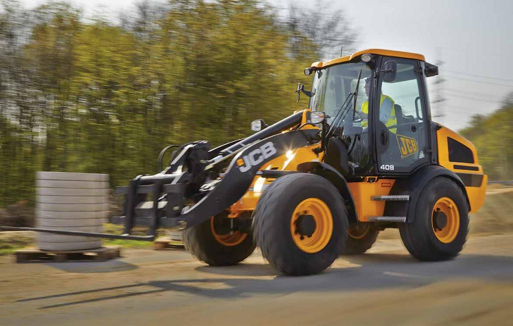 406/407/409 WHEEL LOADER. 3. Giving great service Servicing is easy thanks to wide opening bonnets; long service intervals; virtually maintenance-free brakes; and easily accessible components. 4.