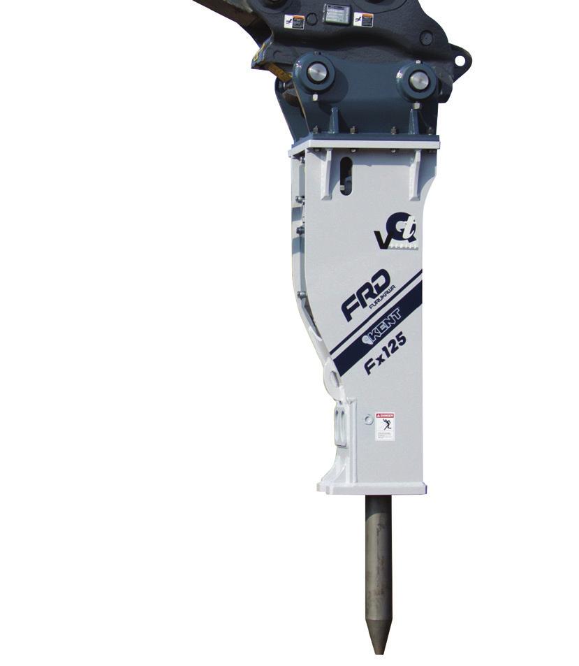 HYDRAULIC BREAKERS KENT/FX25A BREAKER 275 ft lbs, Efficient for concrete, driveways and sidewalks Ideal for tight areas where increased power