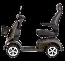 SCOOTER 5 Maxi-Scooter Comfort seat with 51 cm seat width Full suspension chassis Pneumatic spring to adjust the steering column Pneumatic tyres Backlit