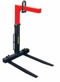 PALLET FORKS WITH MECHANICAL ADJUST- MENT OF THE CENTRE OF GRAVITY Continuously variable, manually controlled centre of gravity compensation enables handling of different loads such as stone or brick