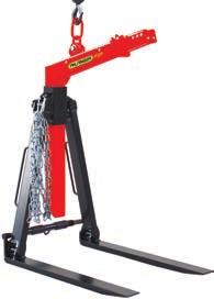 PALLET FORKS SELF BALANCING Efficient handling of many different kinds of loads, for example stone or brick packs, crates or other parcelled goods is enabled by the simple weight compensation