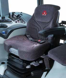 High specification seats The high specification, swivelling seat is fully adjustable including lumbar support, mechanical height adjustment, plus height and The high specification seat swivels 20 0