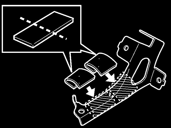 4-2) Small Foam Tape Small Foam Tape Fig. 4-2 GBS ECU (c) Insert the ECU mounting bracket into the indicated bracket slots on the GBS ECU. (Fig.