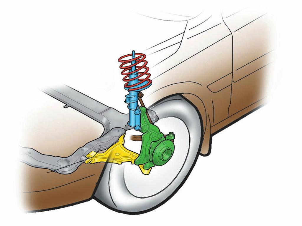 Front Suspension Spring Strut/Shock Absorber Anti-Sway Bar and Upper End Link Wheel