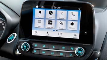Vsebuje: AM/FM, 6,5" barvni zaslon na dotik, 6 zvočnikov, SYNC 3 (Bluetooth sistem za prostoročno telefoniranje in brezžično pretakanje glasbe iz združljive naprave na avdio sistem vozila, funkcija