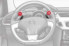 driver, using the gear selector or the steering mounted control paddles. In automated mode, you can temporarily take control of gear changes at any time, using the steering mounted control paddles.