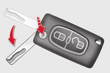If you do not press the button when folding the key, there is a risk of damage to the mechanism. Locating your vehicle F Press the closed padlock to locate your locked vehicle in a car park.