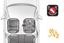 Child safety Child seat in the front* Rearward facing Forward facing When a rearward facing child seat is installed on the front passenger seat, adjust the seat