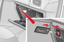 Child safety Deactivating the passenger's front airbag Never install a rearward facing child restraint system on a seat protected by