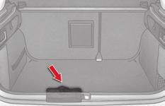 If your vehicle has a manual parking brake, the jack is stowed under the spare wheel and under the storage box: F remove the