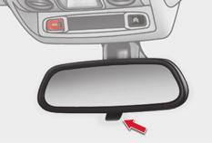 Ease of use and comfort Rear view mirror Adjustable mirror providing a central rearward view.
