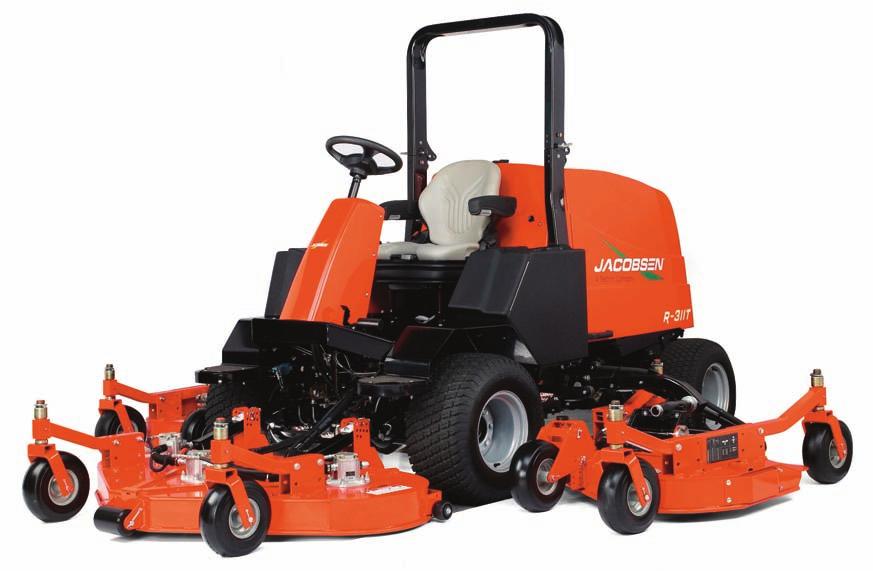 BIODEGRADABLE FLUID Wide-Area Rotary Mowers R-311T TM The R-311T rough mower by Jacobsen is a cost-effective mowing solution for challenging turf found at sports fields, parks, institutional roughs