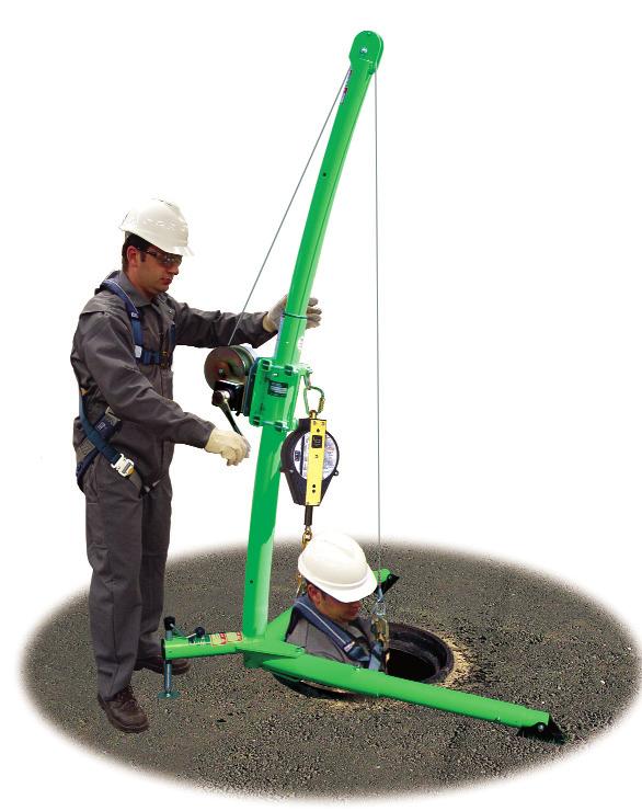 The UCT-300 Tripod can be combined with up to three pulleys to accommodate a variety of winches and fall-arrest devices to meet a wide range of confined space entry/retrieval and rescue requirements.