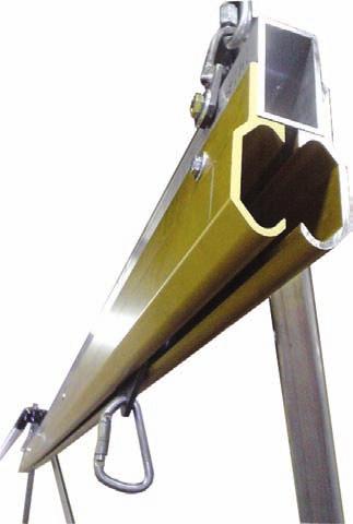Corners: Rail Hangers: Swivel component for anchoring lifelines to existing structures,
