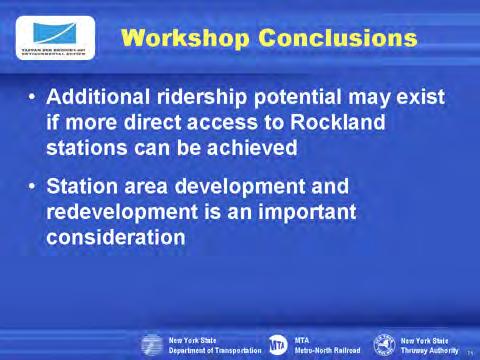 access to the developments along the corridor Consider adding more stations The panel suggested that making the recommended