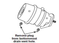 Brake Chambers Ensure the bottommost housing plug is removed Failure to remove a