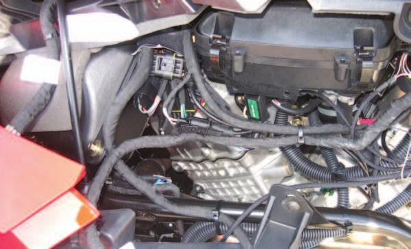 FIG.K 19 Attach the ground wire of the PCV to the rear cylinder head on the left side