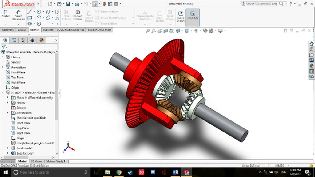 Design and Analysis of Differential Gear Box In Automobiles reduction gearing.