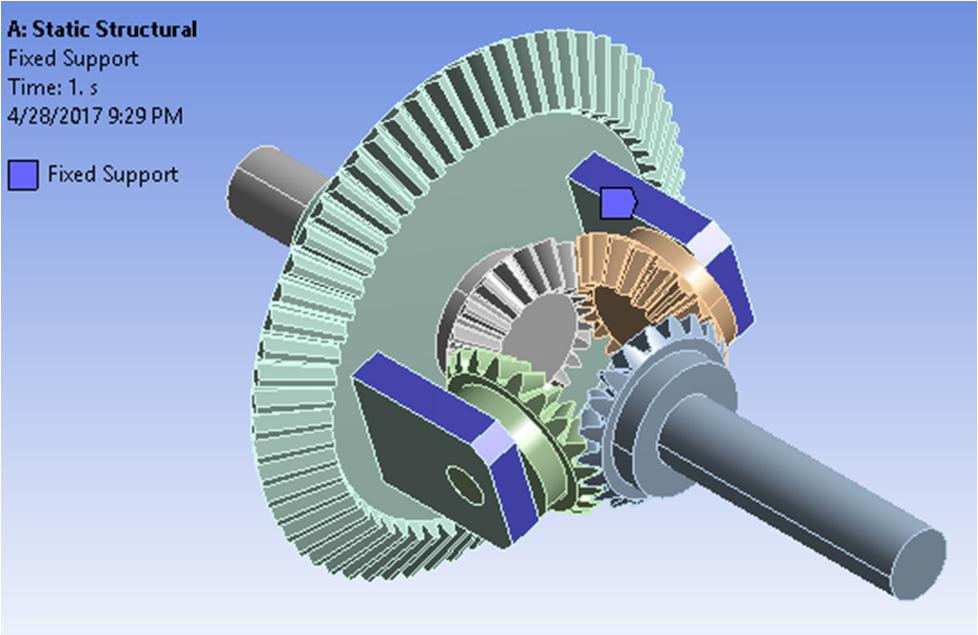 1 This figure shows the combined image of all torques applied on the differential gear box the torques applied are 190, 235,