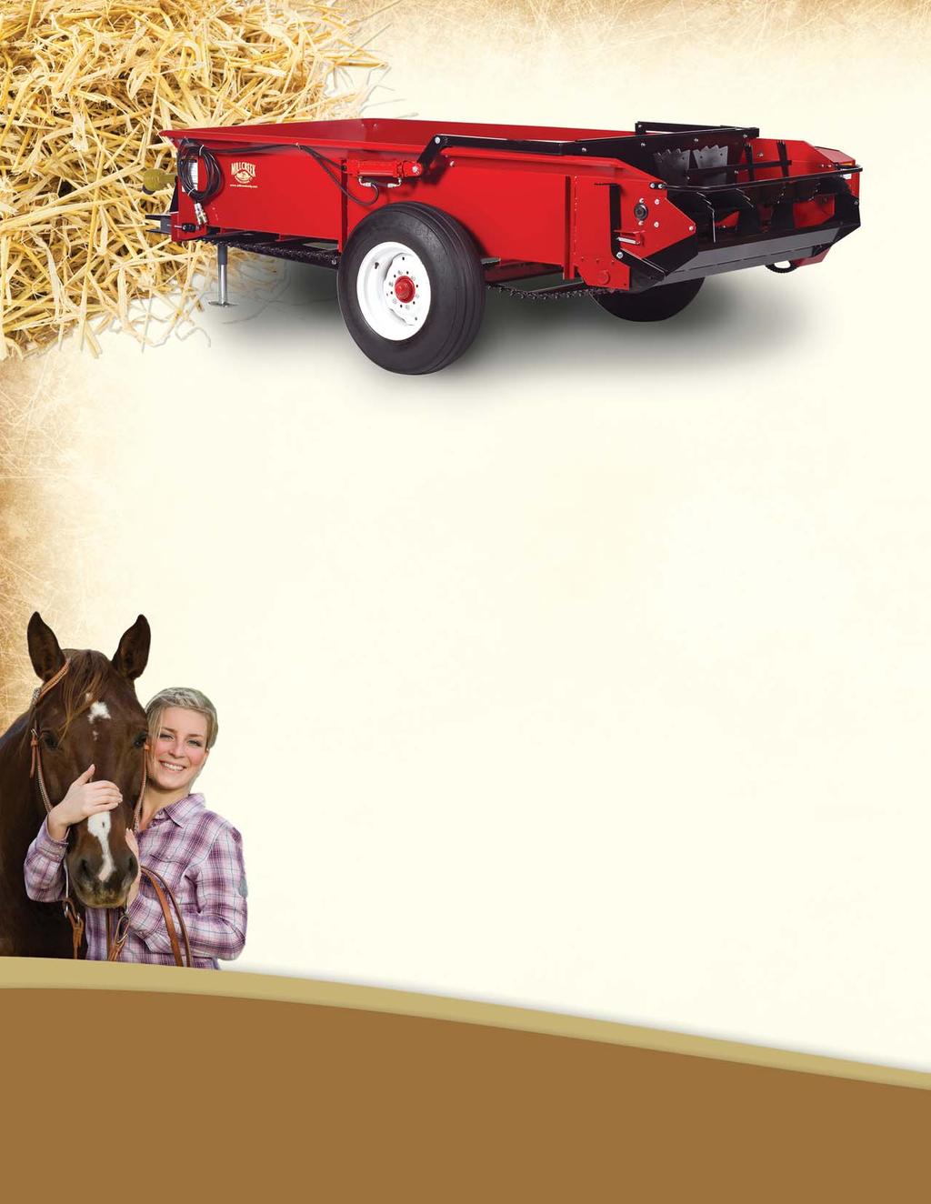 Model 97 (109 cubic feet, or 77 bushels) For more than 20+ horses or livestock Optional upper beater available This heavy-duty workhorse is one of the largest spreaders in the Millcreek line up.