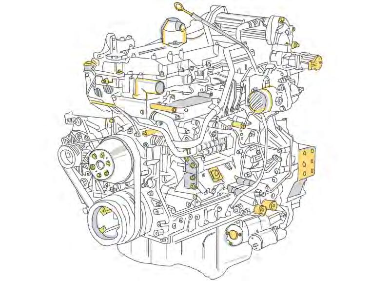 hydraulic excavator SY215C engine Isuzu AL-4HK1X Stage IIIB/Tier 4i The power for SY235C comes from an Isuzu