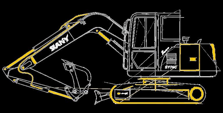 Hydraulic Excavator SY75C Components Hydraulic Excavator SY75c maintenance Top PerformeR in all conditions. A STRUCTURE THAT KEEPS ALL PROMISES.